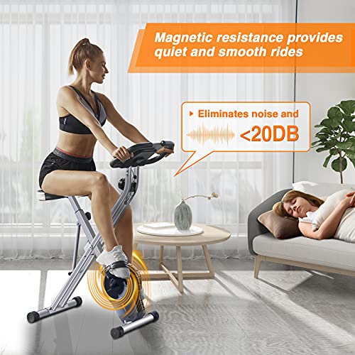 BCAN Folding Exercise Bike: Heavy-Duty, Foldable with 8 Levels