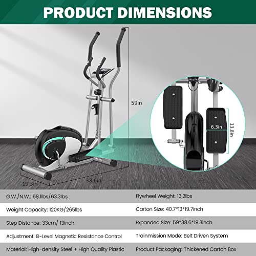THERUN Magnetic Cross Trainer: Ultra Quiet Full Body Workout