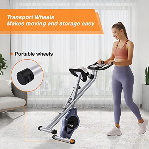 BCAN Folding Exercise Bike: Heavy-Duty, Foldable with 8 Levels