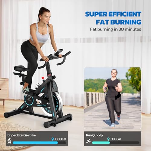 Dripex Heavy-Duty Magnetic Exercise Bike with LCD Monitor