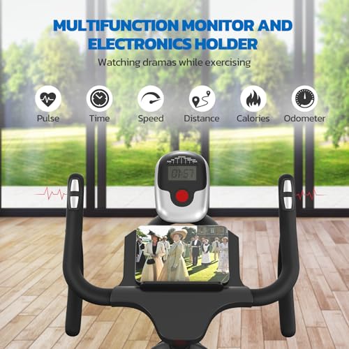 Dripex Heavy-Duty Magnetic Exercise Bike with LCD Monitor