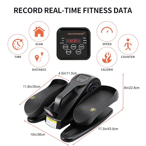 Compact Under Desk Elliptical with Adjustable Speeds