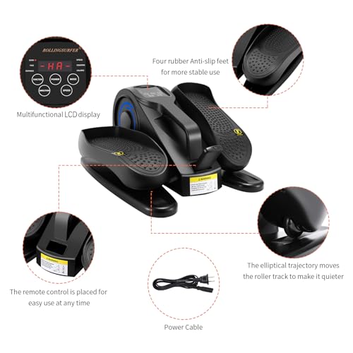 Compact Under Desk Elliptical with Adjustable Speeds