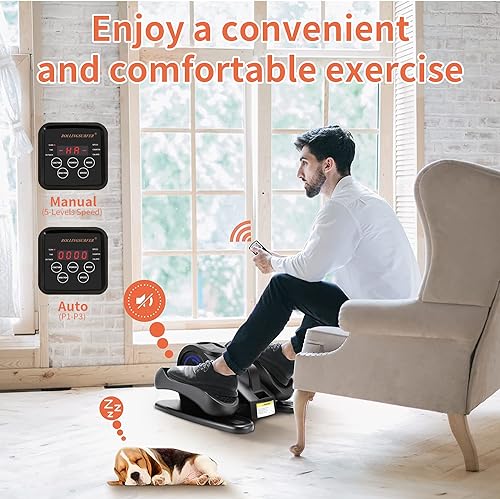 Compact Under Desk Elliptical with Adjustable Speeds