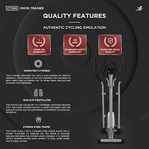 Luxury Silver Elliptical Cross Trainer with Heart Rate Sensor