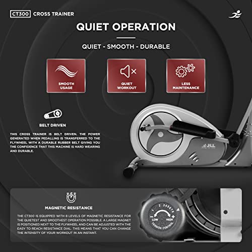 Luxury Silver Elliptical Cross Trainer with Heart Rate Sensor