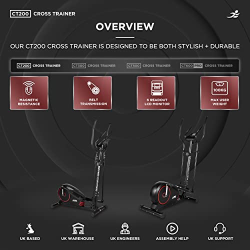 JLL CT200 Elliptical Cross Trainer, 8-Level Magnetic Resistance