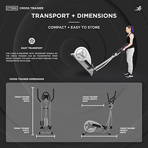 Luxury Silver Elliptical Cross Trainer with Heart Rate Sensor