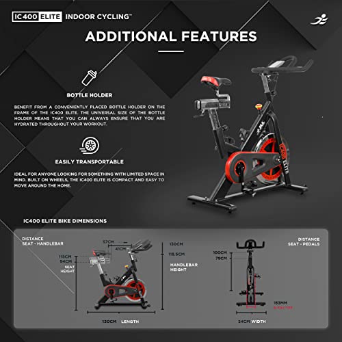 JLL IC400 ELITE Home Exercise Bike, 20kg Flywheel