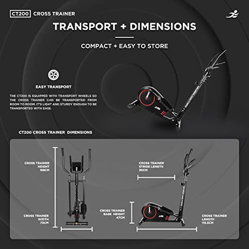 JLL CT200 Elliptical Cross Trainer, 8-Level Magnetic Resistance