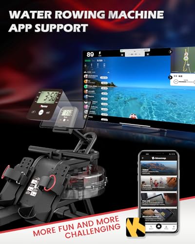 PASYOU Foldable Water Rowing Machine, Cardio Training+