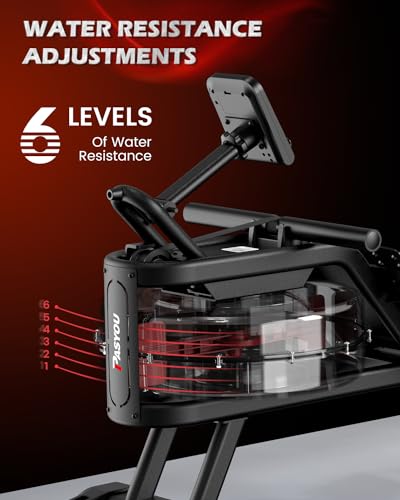 PASYOU Foldable Water Rowing Machine, Cardio Training+