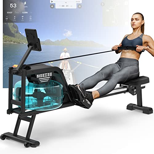 Neezee Water Resistance Rowing Machine with Tablet Stand