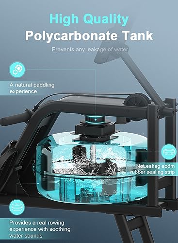 Neezee Water Resistance Rowing Machine with Tablet Stand