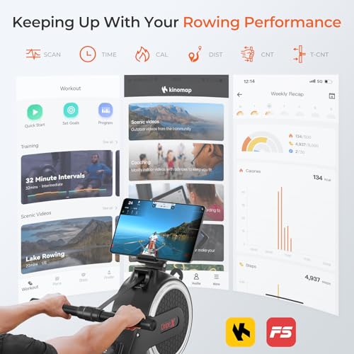 Dripex Magnetic Rowing Machine - Adjustable Resistance, 265 lb Capacity