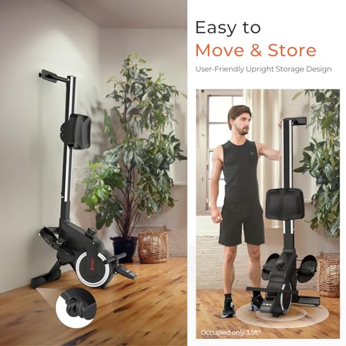 Dripex Magnetic Rowing Machine - Adjustable Resistance, 265 lb Capacity