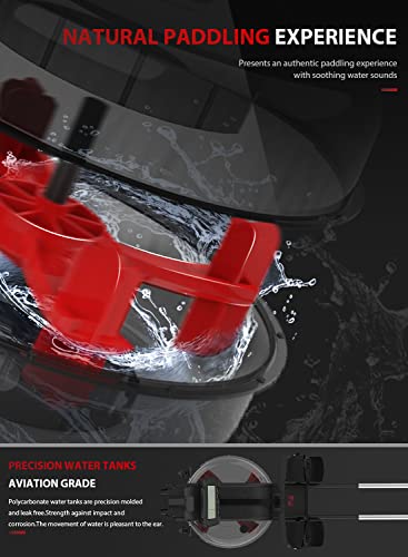 Gray-black Water Resistance Rowing Machine with Tablet Stand