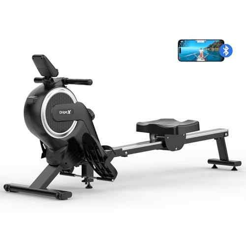 Dripex Magnetic Rowing Machine - Adjustable Resistance, 265 lb Capacity