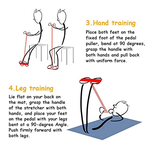 4 Tube Resistance Band with Foot Pedal - Home Fitness