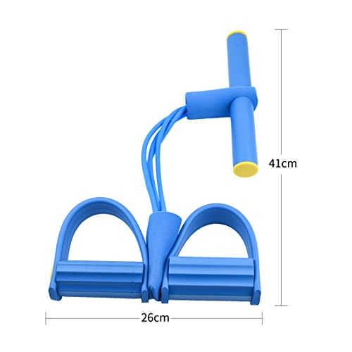 4 Tube Resistance Band with Foot Pedal - Home Fitness