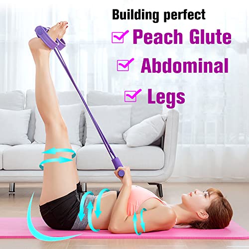 4-Tube Elastic Sit Up Pull Rope - Home Fitness