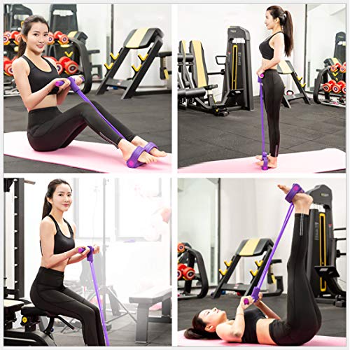 4-Tube Elastic Sit Up Pull Rope - Home Fitness