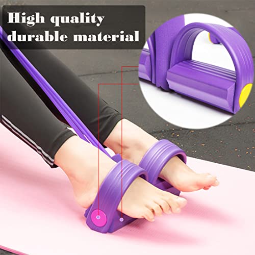 4-Tube Elastic Sit Up Pull Rope - Home Fitness