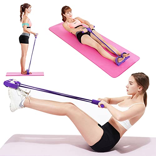 4-Tube Elastic Sit Up Pull Rope - Home Fitness