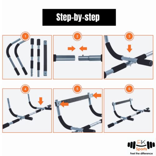 Pull Up Bar: No Drilling, Multifunctional, Black