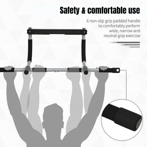 Pull Up Bar: No Drilling, Multifunctional, Black