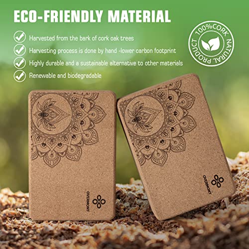 Eco-Friendly Cork Yoga Blocks 2-Pack with Strap