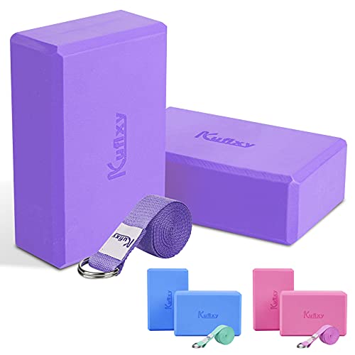 Kufixy Yoga Blocks Set: Sturdy, Non-Slip, Lightweight