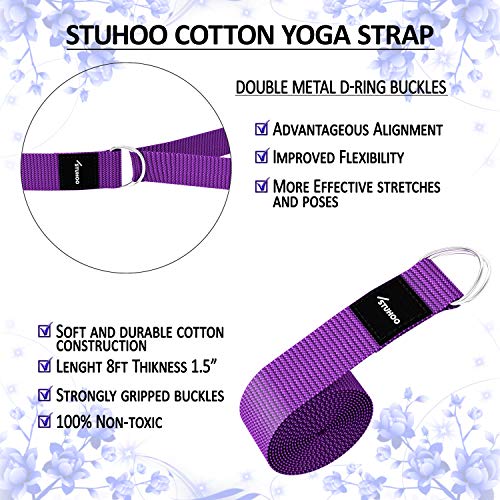 Yoga Block Set with Strap & E-book for Deepening Poses
