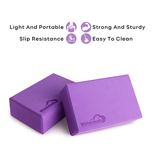 Whitecloudz Yoga Blocks - Improve Strength, Balance, Flexibility
