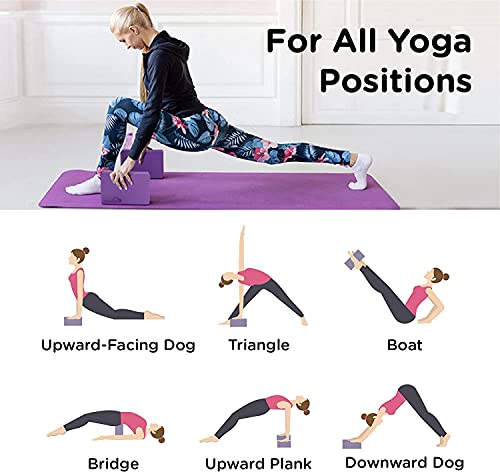 Whitecloudz Yoga Blocks - Improve Strength, Balance, Flexibility