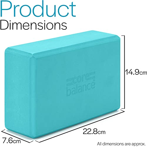 Adjustable Metal D Ring Cotton Strap Yoga Blocks (Teal)