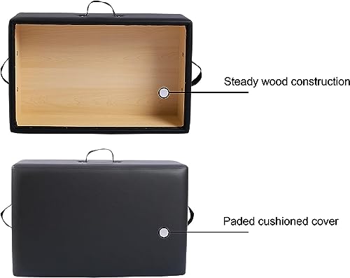 Black Pilates Reformer Sitting Box: Enhance Range of Motion