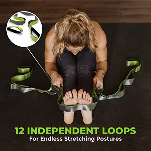 12 Loop Gradient Fitness Yoga Stretching Strap