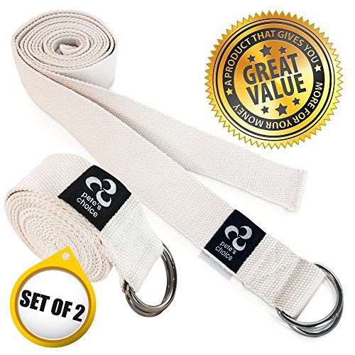 Yoga Straps - Durable, Adjustable 2 Pack