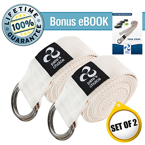 Yoga Straps - Durable, Adjustable 2 Pack