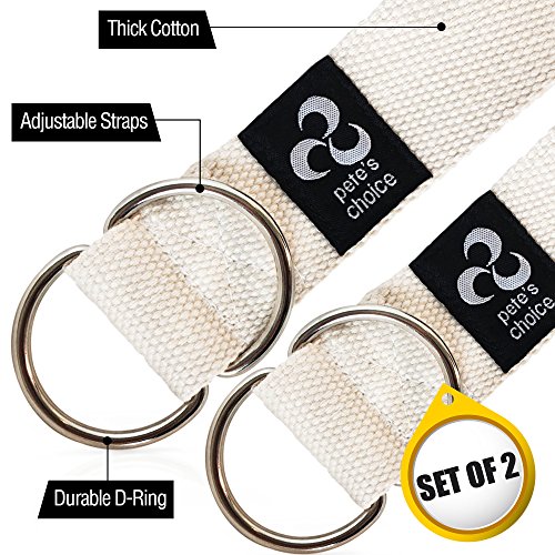 Yoga Straps - Durable, Adjustable 2 Pack
