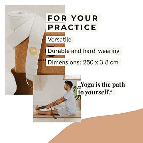 Lotuscrafts Organic Cotton Yoga Strap - Improved Stretch