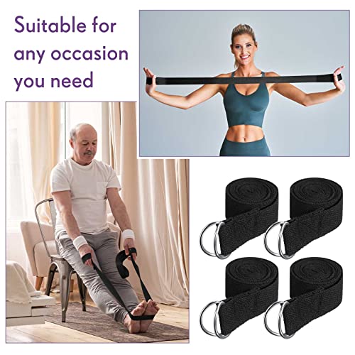 6ft Adjustable Yoga Straps for Flexibility - 10 Pcs