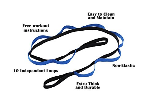 Flexibility Stretching Strap for Yoga, Pilates, and Gymnastics