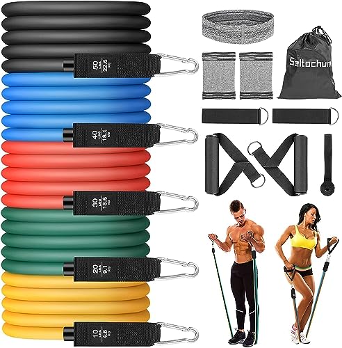 Heavy-Duty 14Pcs Resistance Bands for Home Fitness