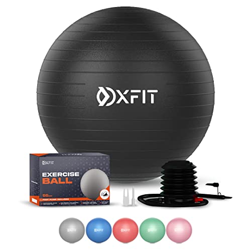 OXFIT Exercise Ball - XL Black Fitness Swiss Ball