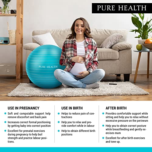 Pregnancy Exercise Ball, Eco-Friendly Material, Includes Pump