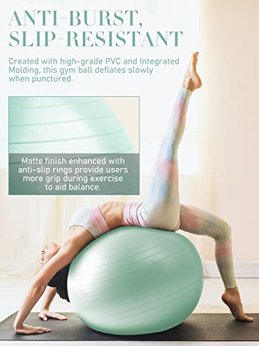 Teal Gym Ball 55cm: Fitness, Yoga, Pilates