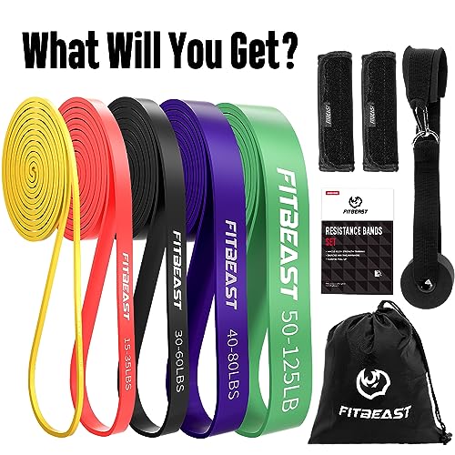 FitBeast Pull Up Bands Set – 5 Levels Resistance