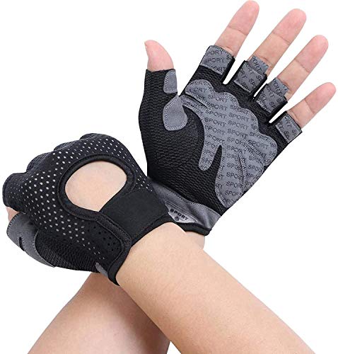 Breathable Gym Gloves with Silicone Palm, Extra Grip